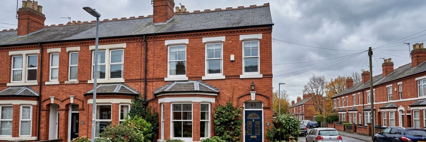 Victorian terraced house exterior — Irving Road, Coventry