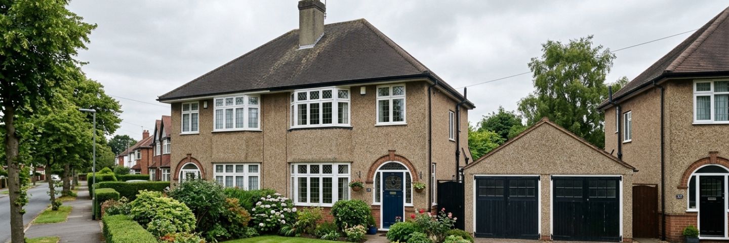 1930s semi-detached house exterior — Kimberley Road, Coventry