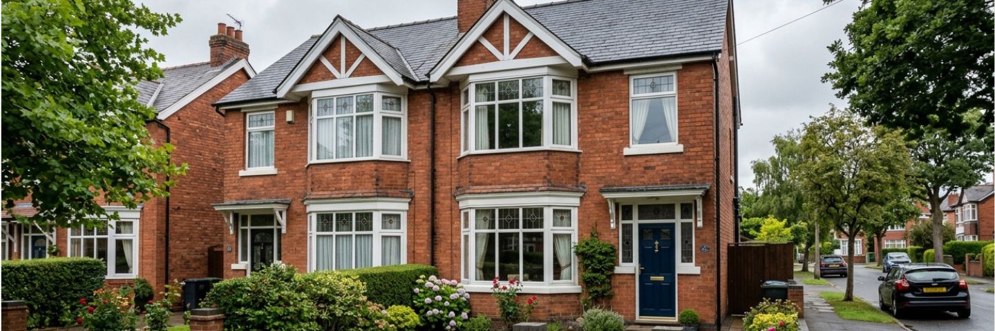 Traditional semi-detached house exterior — Shirley, Solihull