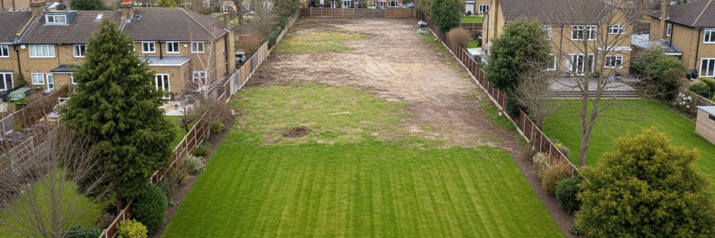 Residential garden plot topographical survey — London