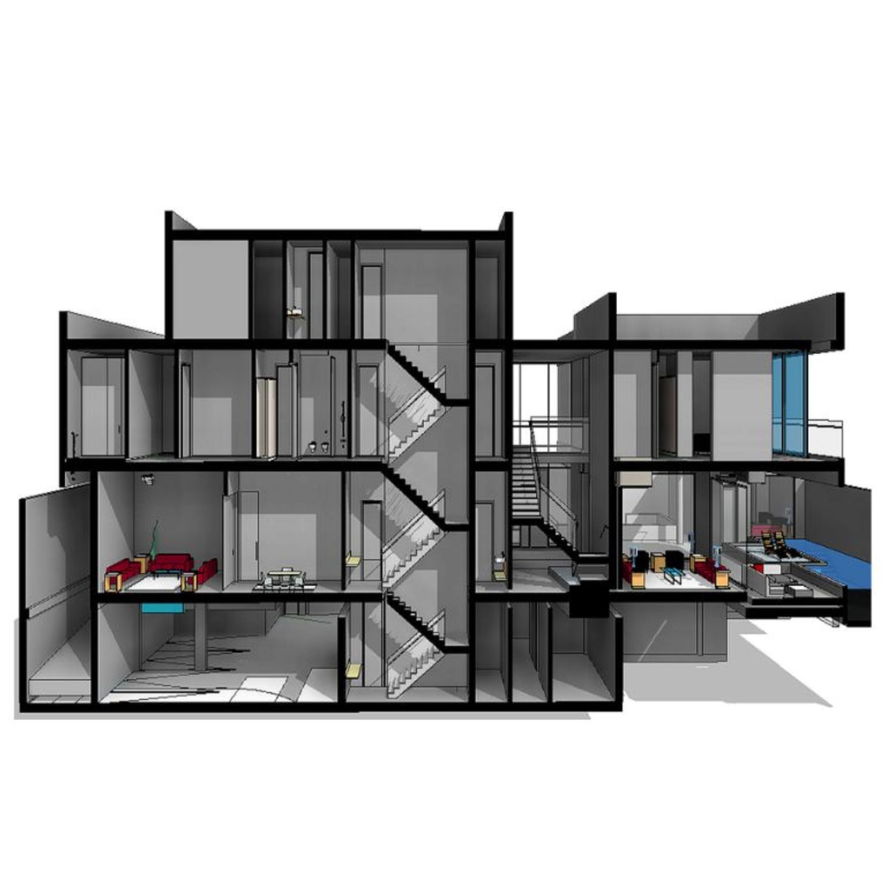 Revit 3D model section